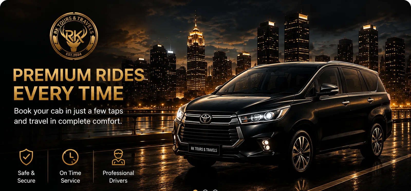 Premium rides every time — cab booking with RK Tours and Travels, Nagpur